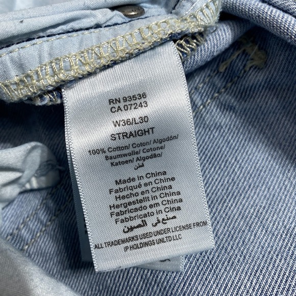 Marc Ecko Jeans Men 36x30 Blue Cut Sew Straight Leg Light Wash Tag 36x30 - Picture 9 of 12